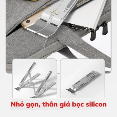 Giá Đỡ Laptop Cao Cấp Điều Chỉnh Chiều Cao Đệm Silicon 11-17 inch - Giá 136k