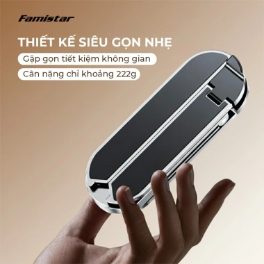 Giá đỡ laptop công thái học GD11 hợp kim nhôm nhẹ, tương thích MacBook iPad Famistar, giá chỉ 214.900₫ 3