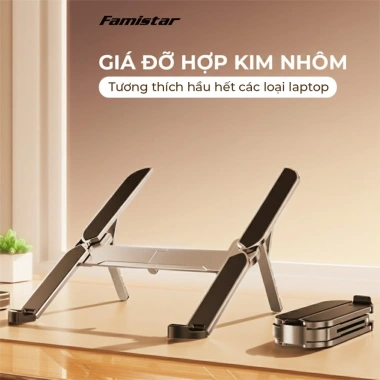 Giá đỡ laptop công thái học GD11 hợp kim nhôm nhẹ, tương thích MacBook iPad Famistar, giá chỉ 214.900₫ 8
