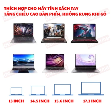 Giá đỡ laptop Decorme - Đế tản nhiệt mini, kê bàn phím, chỉ 39.900 VND 5