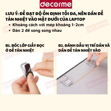 Giá đỡ laptop Decorme - Đế tản nhiệt mini, kê bàn phím, chỉ 39.900 VND 9