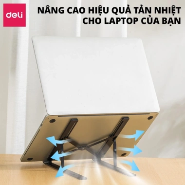 Giá Đỡ Laptop Deli Full Đệm Nâng Cấp - Tản Nhiệt Laptop và Máy Tính Bảng, Giá 65k 4