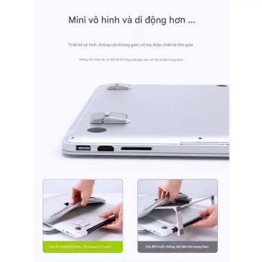 Giá Đỡ Laptop Di Động Siêu Gọn Nhựa Phun Sơn Hợp Kim Nhôm Cao Cấp - Chỉ 28k 4