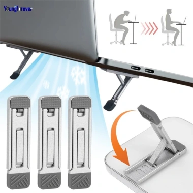 Giá Đỡ Laptop, Điện Thoại, Máy Tính Bảng Hợp Kim Kẽm Gấp Gọn Tự Dính Chống Trượt Đa Năng - Giá 71.060₫