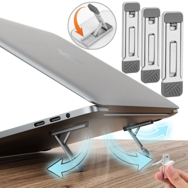 Giá Đỡ Laptop, Điện Thoại, Máy Tính Bảng Hợp Kim Kẽm Gấp Gọn Tự Dính Chống Trượt Đa Năng - Giá 71.060₫