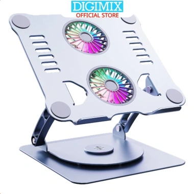 Giá Đỡ Laptop DIGIMIX Hợp Kim Nhôm Xoay 360 độ 11-17 Inch Đế Tản Nhiệt 650k