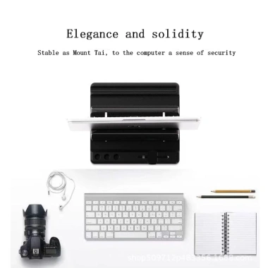 Giá đỡ laptop dọc điều chỉnh, khe cắm kép, tiết kiệm không gian cho laptop & tablet