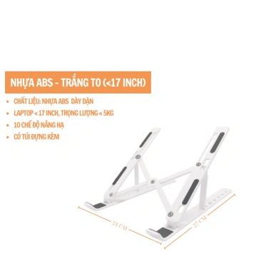 Giá đỡ laptop Feeltech nhôm nâng hạ chiều cao - Đế tản nhiệt xách tay 39.850 VND