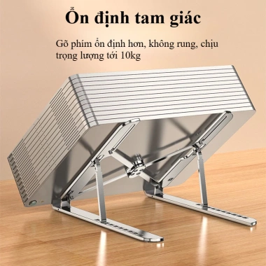 Giá Đỡ Laptop Gấp Gọn - 7 Cấp Độ Điều Chỉnh, Tản Nhiệt, Nhôm Bền, Tiện Lợi 3 Giá Đỡ Laptop Gấp Gọn - 7 Cấp Độ Điều Chỉnh, Tản Nhiệt, Nhôm Bền, Tiện Lợi 3