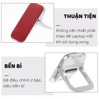 Giá đỡ laptop gập gọn, điều chỉnh, làm mát, chống trượt cho máy 13-17 inch - Giá ưu đãi 59.000 VND