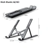 Giá đỡ laptop gấp gọn hợp kim nhôm điều chỉnh độ cao, giảm giá 19% - 89.000₫ 8