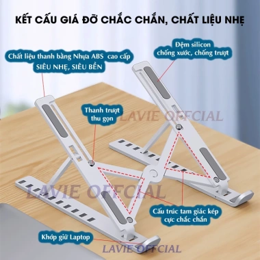 Giá Đỡ Laptop Gấp Gọn LegendBass - Tản Nhiệt, Nâng Màn Hình, Chống Mỏi Mắt 6 Giá Đỡ Laptop Gấp Gọn LegendBass - Tản Nhiệt, Nâng Màn Hình, Chống Mỏi Mắt 6