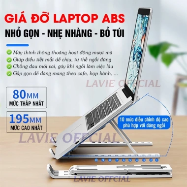 Giá Đỡ Laptop Gấp Gọn LegendBass - Tản Nhiệt, Nâng Màn Hình, Chống Mỏi Mắt