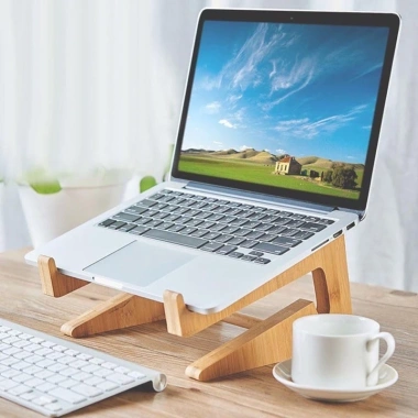 Giá Đỡ Laptop Gỗ Cao Cấp Chống Gù, Tản Nhiệt, Bàn Làm Việc Gọn Gàng – Ưu Đãi 58.016 VND