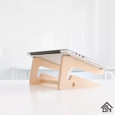 Giá đỡ laptop gỗ gấp gọn, kệ cho MacBook iPad - Phù hợp mọi laptop, giảm giá 20% 3