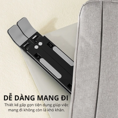 Giá đỡ Laptop Hợp Kim Nhôm Điều chỉnh cao, Đế tản nhiệt MANDALA - MacBook, iPad, 55.000₫