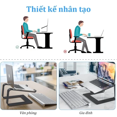 Giá đỡ laptop hợp kim nhôm tản nhiệt - Stand notebook MacBook, giảm giá 219k, giá gốc 264.990đ 9