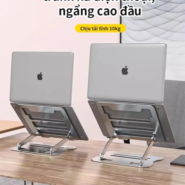 Giá đỡ laptop ICON nhôm điều chỉnh độ cao & tản nhiệt - Chắc chắn, hỗ trợ iPad
