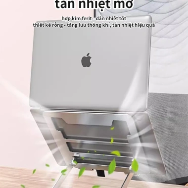 Giá đỡ laptop ICON nhôm điều chỉnh độ cao & tản nhiệt - Chắc chắn, hỗ trợ iPad 3 Giá đỡ laptop ICON nhôm điều chỉnh độ cao & tản nhiệt - Chắc chắn, hỗ trợ iPad 3