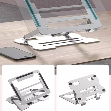 Giá đỡ laptop ICON nhôm điều chỉnh độ cao & tản nhiệt - Chắc chắn, hỗ trợ iPad