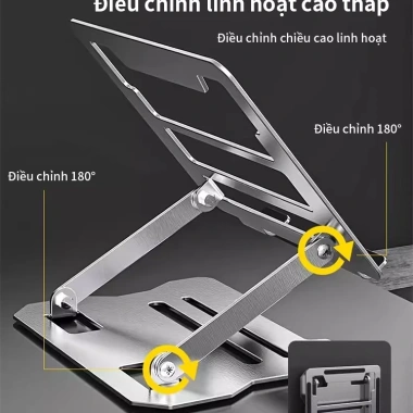 Giá đỡ laptop ICON nhôm điều chỉnh độ cao & tản nhiệt - Chắc chắn, hỗ trợ iPad 7 Giá đỡ laptop ICON nhôm điều chỉnh độ cao & tản nhiệt - Chắc chắn, hỗ trợ iPad 7