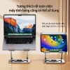 Giá đỡ laptop kim loại gấp gọn, xoay 360°, độ cao điều chỉnh, tản nhiệt 152.000₫ 2