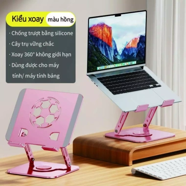 Giá đỡ laptop kim loại gấp gọn, xoay 360°, độ cao điều chỉnh, tản nhiệt 152.000₫ 10