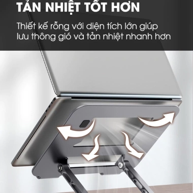 Giá đỡ laptop kim loại SIDOTECH 523 – Kệ tản nhiệt gập gọn, tùy chỉnh góc, hỗ trợ macbook, iPad, chống gù lưng – 428.000₫ 3
