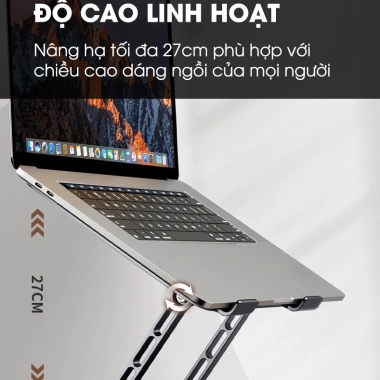 Giá đỡ laptop kim loại SIDOTECH 523 – Kệ tản nhiệt gập gọn, tùy chỉnh góc, hỗ trợ macbook, iPad, chống gù lưng – 428.000₫ 4