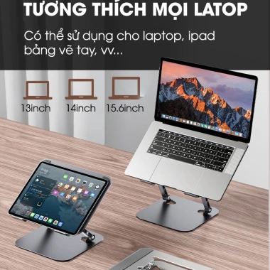 Giá đỡ laptop kim loại SIDOTECH 523 – Kệ tản nhiệt gập gọn, tùy chỉnh góc, hỗ trợ macbook, iPad, chống gù lưng – 428.000₫ 7