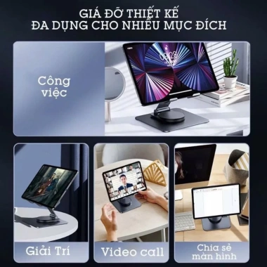 Giá đỡ Laptop L003 xoay 360° hợp kim, đế lót chống trượt, giảm 21% còn 135k 7