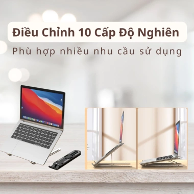 Giá Đỡ Laptop Macbook 9‑17 Inch Điều Chỉnh, Hỗ Trợ Tư Thế Đúng, Không Mỏi Cổ - 79.000₫ 3