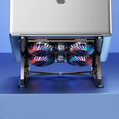 Giá Đỡ Laptop & MacBook Gấp Gọn, Điều Chỉnh Độ Cao, Tản Nhiệt Công Thái Học, Quạt LED Êm – Giá 123k 3
