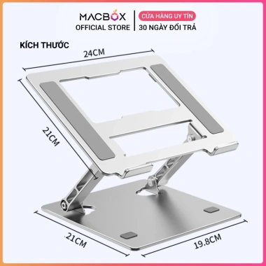Giá đỡ Laptop, Macbook, iPad công thái học L658 T13 Macbox – nâng hạ độ cao, tản nhiệt nhanh, chỉ 139k