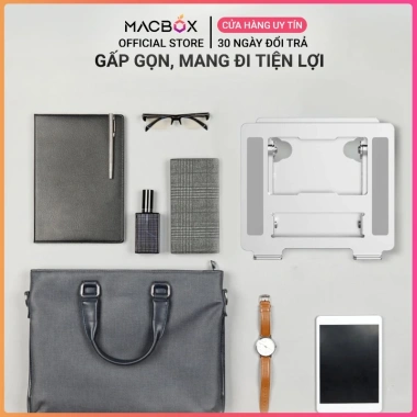 Giá đỡ Laptop, Macbook, iPad công thái học L658 T13 Macbox – nâng hạ độ cao, tản nhiệt nhanh, chỉ 139k