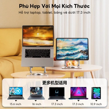 Giá đỡ Laptop, MacBook, iPad công thái học nâng hạ độ cao, tản nhiệt – Giá chỉ 219.000₫ 7