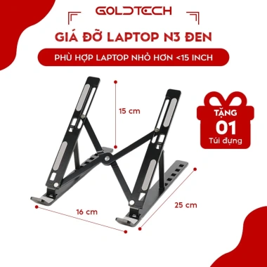 Giá đỡ laptop, MacBook, iPad Goldtech N3 nhôm độ cao linh hoạt - Đế tản nhiệt, 85.000đ 9 Giá đỡ laptop, MacBook, iPad Goldtech N3 nhôm độ cao linh hoạt - Đế tản nhiệt, 85.000đ 9