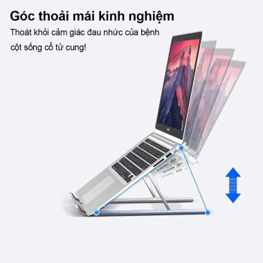 Giá đỡ Laptop Macbook iPad hợp kim nhôm, điều chỉnh độ cao, đế tản nhiệt - Giá 46.666₫ 8