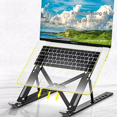 Giá đỡ Laptop Macbook iPad hợp kim nhôm, điều chỉnh độ cao, đế tản nhiệt - Giá 46.666₫ 9