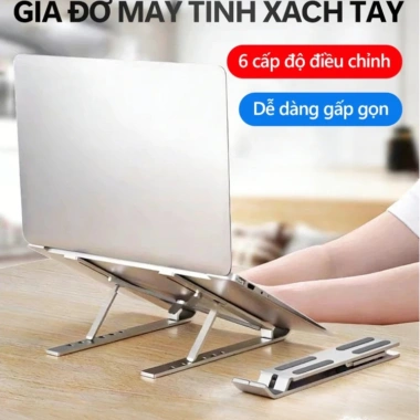 Giá đỡ Laptop MacBook iPad nhôm – Điều chỉnh độ cao, gấp gọn, tản nhiệt, giá 100.000₫
