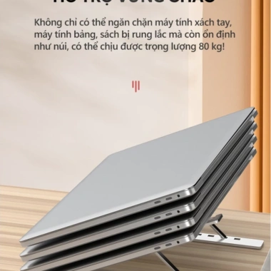 Giá đỡ Laptop MacBook iPad nhôm – Điều chỉnh độ cao, gấp gọn, tản nhiệt, giá 100.000₫ 8