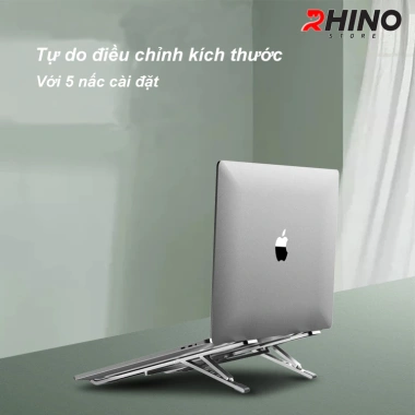 Giá đỡ Laptop, MacBook, iPad Rhino KL102 – Kệ nhôm cao cấp, tản nhiệt, gấp gọn, giảm giá 22% chỉ 115.000₫