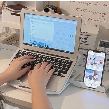Giá đỡ laptop, MacBook, iPad xoay 360 7 nấc điều chỉnh độ cao siêu bền - 45.000đ