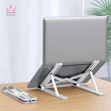 Giá đỡ laptop Maxrrh - Điều chỉnh, làm mát, gập lại, chống trượt cho laptop và tablet