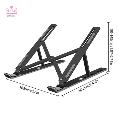 Giá đỡ laptop Maxrrh - Điều chỉnh, làm mát, gập lại, chống trượt cho laptop và tablet