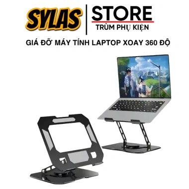 Giá Đỡ Laptop Máy Tính Bảng Xoay 360 độ Hợp Kim Thép Cacbon - Giá 105.000 VNĐ