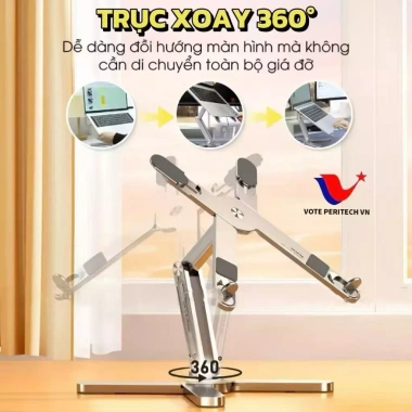 Giá đỡ Laptop MCHOSE N86 xoay 360° nhôm cao cấp, chịu lực 10kg - 639.000 VND