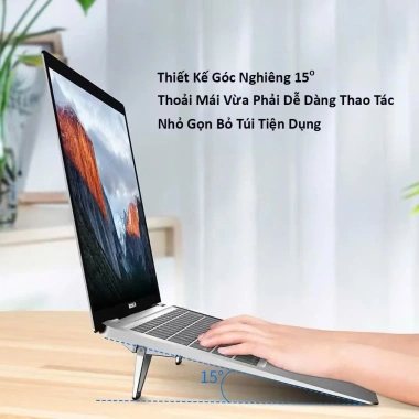 Giá Đỡ Laptop Mini Hợp Kim Chống Trượt, Tản Nhiệt, Nhỏ Gọn, Giá Rẻ 38.000 VND 5
