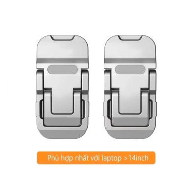 Giá đỡ laptop mini siêu mỏng gấp gọn kim loại 2 nấc điều chỉnh, tản nhiệt 2