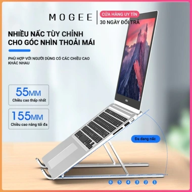 Giá Đỡ Laptop MOGEE Điều Chỉnh Độ Cao iPad 14/16 inch Hợp Kim Nhôm Chống Nóng 68.800₫
